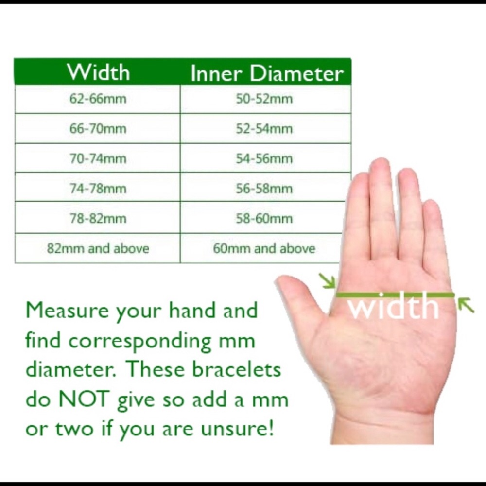 Methods of ensuring jade bangle fit.